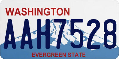 WA license plate AAH7528