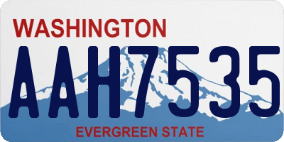 WA license plate AAH7535