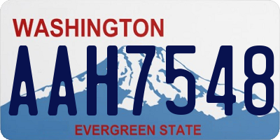 WA license plate AAH7548