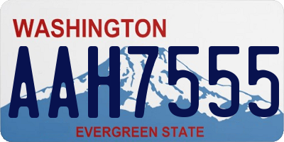 WA license plate AAH7555