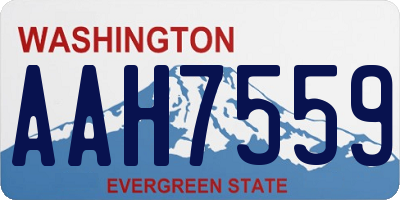 WA license plate AAH7559