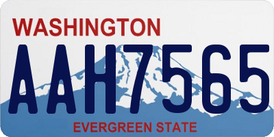 WA license plate AAH7565