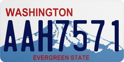 WA license plate AAH7571