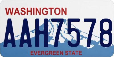 WA license plate AAH7578