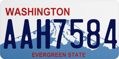 WA license plate AAH7584