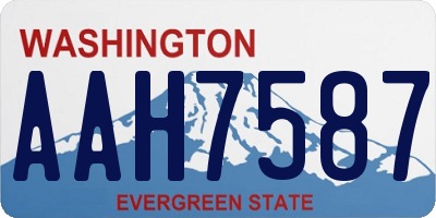 WA license plate AAH7587