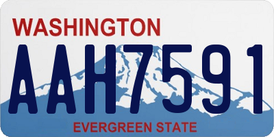 WA license plate AAH7591
