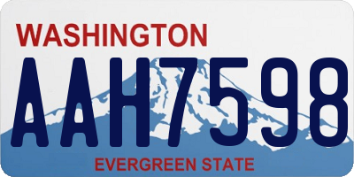 WA license plate AAH7598