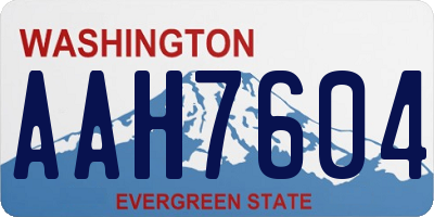 WA license plate AAH7604