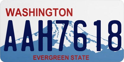 WA license plate AAH7618
