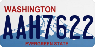 WA license plate AAH7622