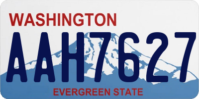 WA license plate AAH7627