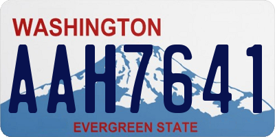 WA license plate AAH7641