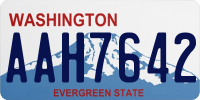 WA license plate AAH7642