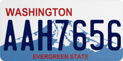 WA license plate AAH7656