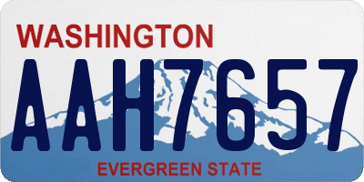WA license plate AAH7657