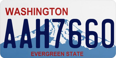 WA license plate AAH7660