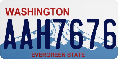 WA license plate AAH7676