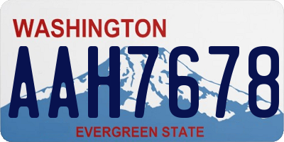 WA license plate AAH7678