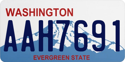 WA license plate AAH7691