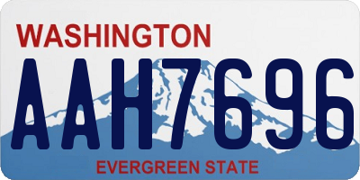 WA license plate AAH7696