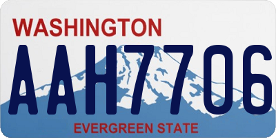 WA license plate AAH7706