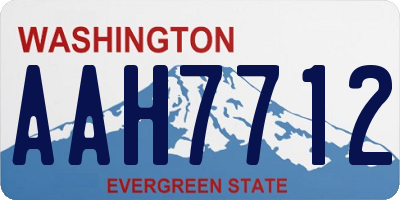 WA license plate AAH7712