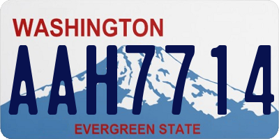 WA license plate AAH7714