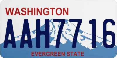 WA license plate AAH7716