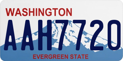 WA license plate AAH7720