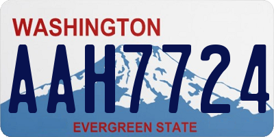 WA license plate AAH7724