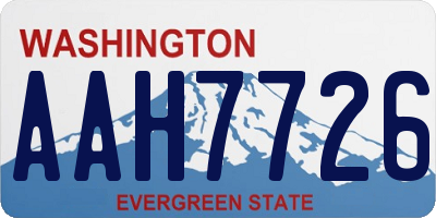 WA license plate AAH7726