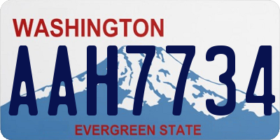 WA license plate AAH7734