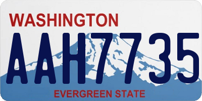 WA license plate AAH7735