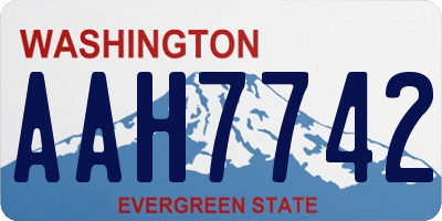 WA license plate AAH7742