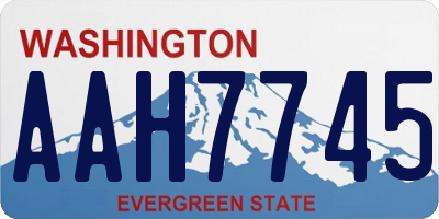 WA license plate AAH7745