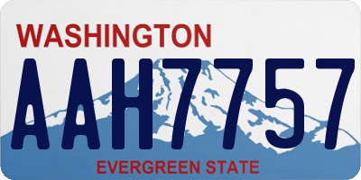 WA license plate AAH7757