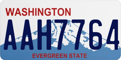 WA license plate AAH7764