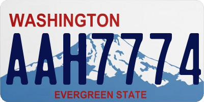 WA license plate AAH7774