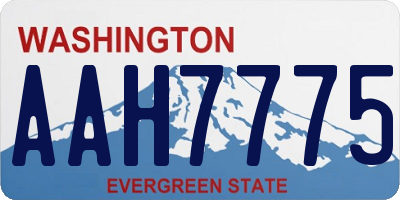 WA license plate AAH7775
