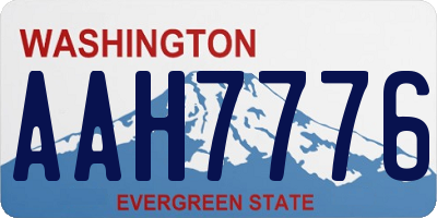 WA license plate AAH7776