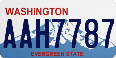 WA license plate AAH7787