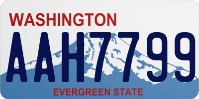 WA license plate AAH7799