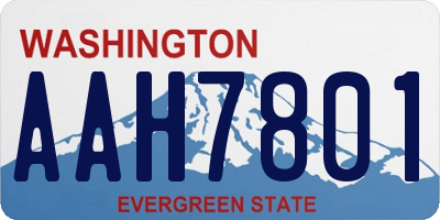 WA license plate AAH7801