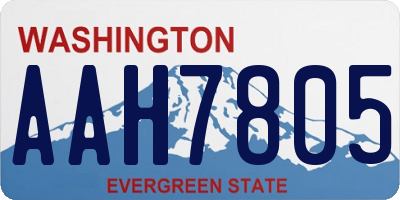 WA license plate AAH7805