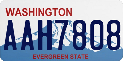 WA license plate AAH7808