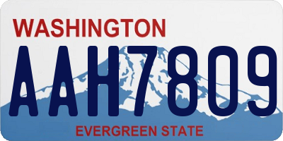 WA license plate AAH7809