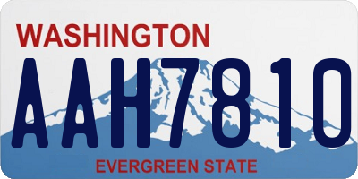 WA license plate AAH7810