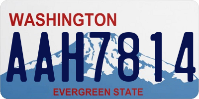 WA license plate AAH7814