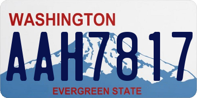 WA license plate AAH7817